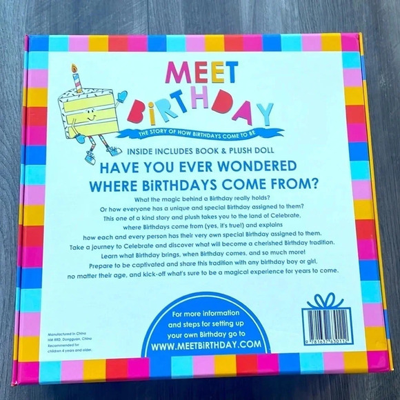 Meet Birthday- Book and Plush. New in Box - Picture 4 of 6